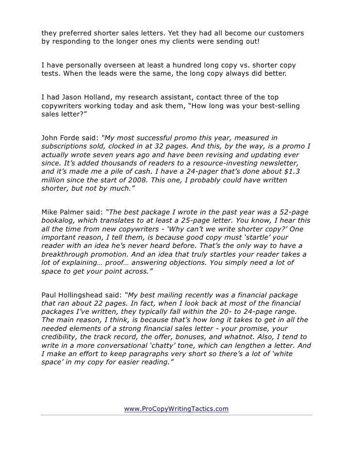 copywriting secret of the masters how long should a sales letter be how long should a letter be