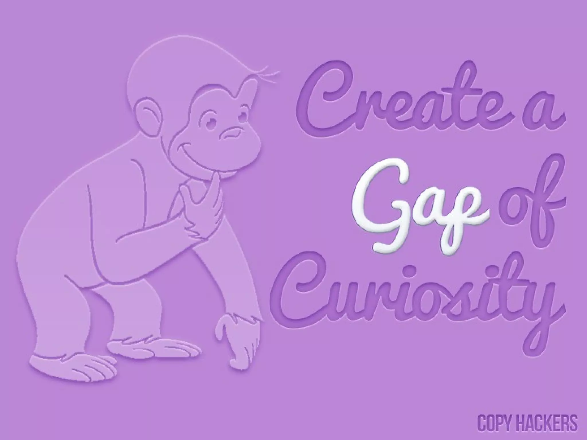 Gap of Curiosity
• Yes, this is another tool about curiosity – but never underestimate the power of curiosity. In his seminal paper
“The Psychology of Curiosity”, Dr. George Loewenstein (1994) writes that curiosity can be a driving force stronger
than economic gain. Think about Pandora, Eve and Lot’s wife, and you’ll recognize just how intriguing not knowing
everything yet – or curiosity – can be for people.
• Loewenstein contributed something called Information Gap Theory, which holds that an information gap is formed
when we come across something new or something that our existing knowledge and previous experiences can’t
explain. The information gap is home to curiosity. People want to bridge that gap.
• Very large and very small information gaps are not ideal for piquing curiosity. But a manageable information gap –
one where bridging the gap is just challenging enough – can be stimulating for people. In copy hacking, same goes.
• Here’s how to use this tool.
• Introduce an idea, action or concept, and connect it with an unexpected, seemingly unrelated outcome.
For example, in a crosshead preceding a chunk of text about how your mobile app makes it easy for busy moms to
order healthy dinners from local cooks, you might write, “Your Career Is Making Your Kids Fat, and You Don’t Even
Know It.”
• Write a few paragraphs… without yet bridging the gap.
• Finally bridge the gap.
How? By tying your copy back to the crosshead and explaining it.
• To truly pique your readers’ curiosity, be sure that you quash their belief that they know the answer to the ‘riddle’.
They need to be suspended in a state of curiosity for a short period for this tool to have any real impact. Don’t give
the answer away too soon.
• This concept is similar to cognitive dissonance, which you may be familiar with. Cognitive dissonance is all about
telling people something that is almost impossible for them to believe… but not entirely impossible. People then
think there might be a way what you’re claiming is true, and they keep reading in search of proof.
 