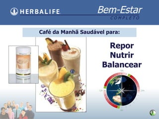 Caf é da Manhã S audável para: Repor Nutrir Balancear 