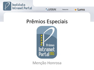 Prêmios Especiais Menção Honrosa 