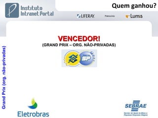 Grand Prix (org. não-privadas) VENCEDOR! (GRAND PRIX – ORG. NÃO-PRIVADAS) Quem ganhou? 
