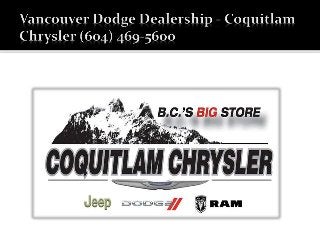 Used Car Dealership Coquitlam - Coquitlam Chrysler (604) 469-5600