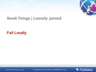 Small Things | Loosely Joined


Fail Loudly
 