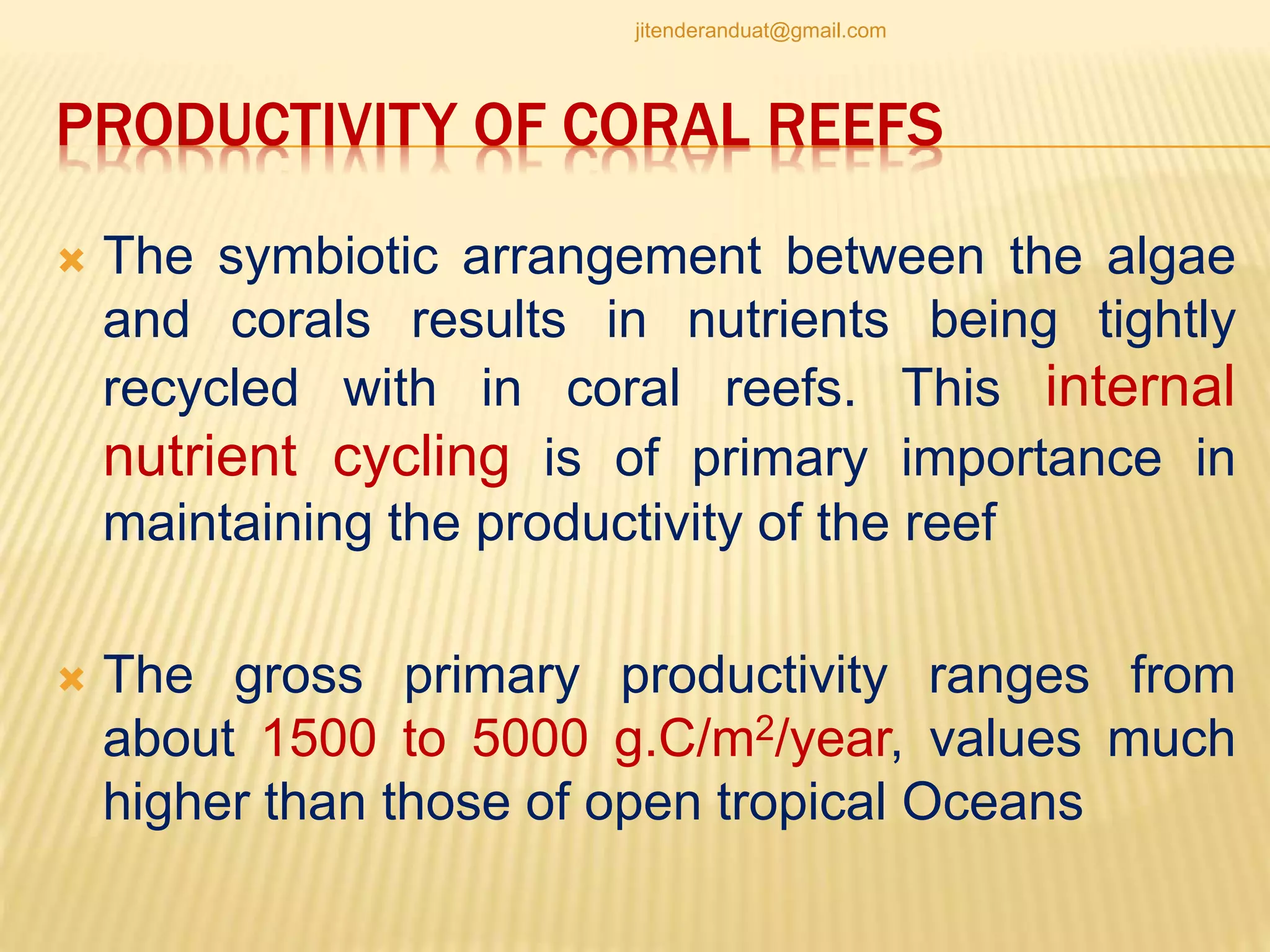 Coral ecology ppt | PPTX