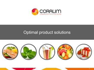 Optimal product solutions
1
 