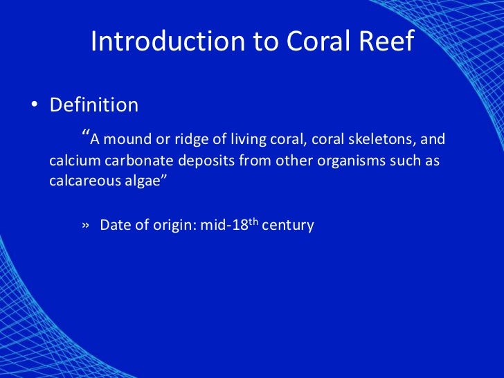 Coral reef presentation