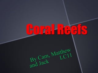 Coral Reefs By Cam, Matthew      and Jack        LC11 