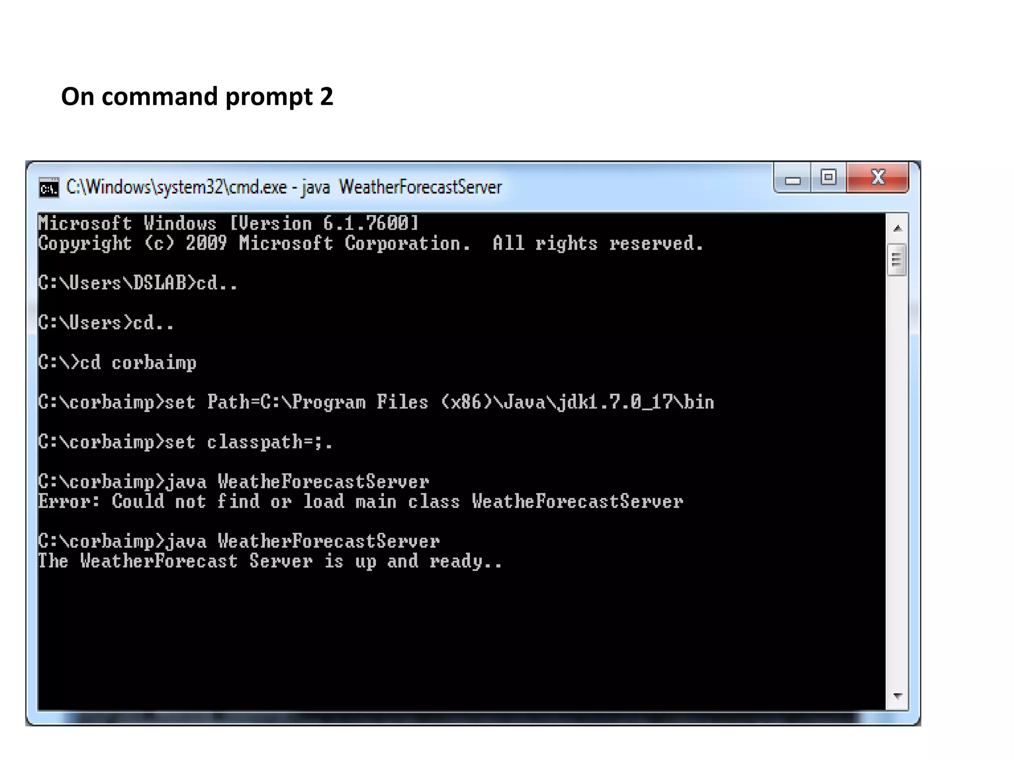 On command prompt 2
 