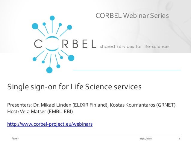 Corbel Single Sign On Webinar Slides