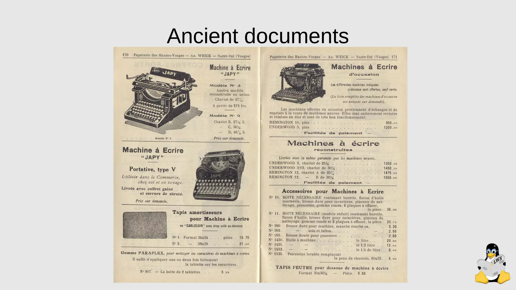Ancient documents
 