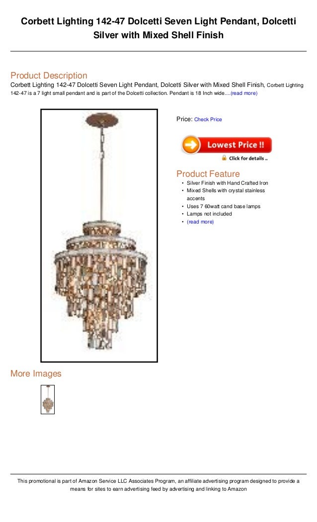 corbett lighting 142 47 dolcetti seven light pendant dolcetti silver
