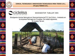 CIENCIA, TECNOLOGIA E INNOVACION TECNOLOGICA PARA TODOS S.R.L.
                       CTI para TODOS S.R.L.




                  Lic. Elsa Benavente Salazar
 