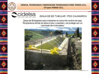 CIENCIA, TECNOLOGIA E INNOVACION TECNOLOGICA PARA TODOS S.R.L.
                       CTI para TODOS S.R.L.




                  Lic. Elsa Benavente Salazar
 