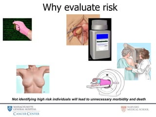 Why evaluate risk
Not identifying high risk individuals will lead to unnecessary morbidity and death
 