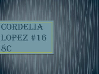 Cordelia
Lopez #16
8C

            1
 