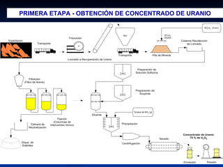 PRIMERA ETAPA - OBTENCIÓN DE CONCENTRADO DE URANIO 