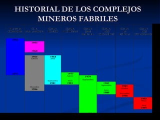 HISTORIAL DE LOS COMPLEJOS MINEROS FABRILES 
