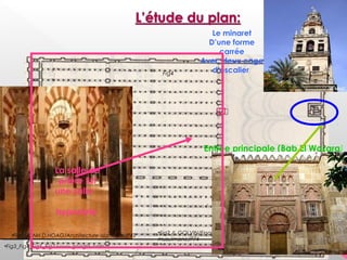 Le minaret
D’une forme
carrée
Avec deux cage
d’escalier
La salle de
prière Est
une salle
hypostyle
•Fig1/JONH D.HOAG/Architecture islamique/P42
•Fig2 /L.GOLVIN/Essai sur l’architecture religieuse
musulmane/P74
•Fig3_Fig4_Fig5_Fig7/www.google.com
Entrée principale (Bab El Wozara)
Fig4
 