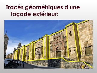 Tracés géométriques d'une
façade extérieur:
 