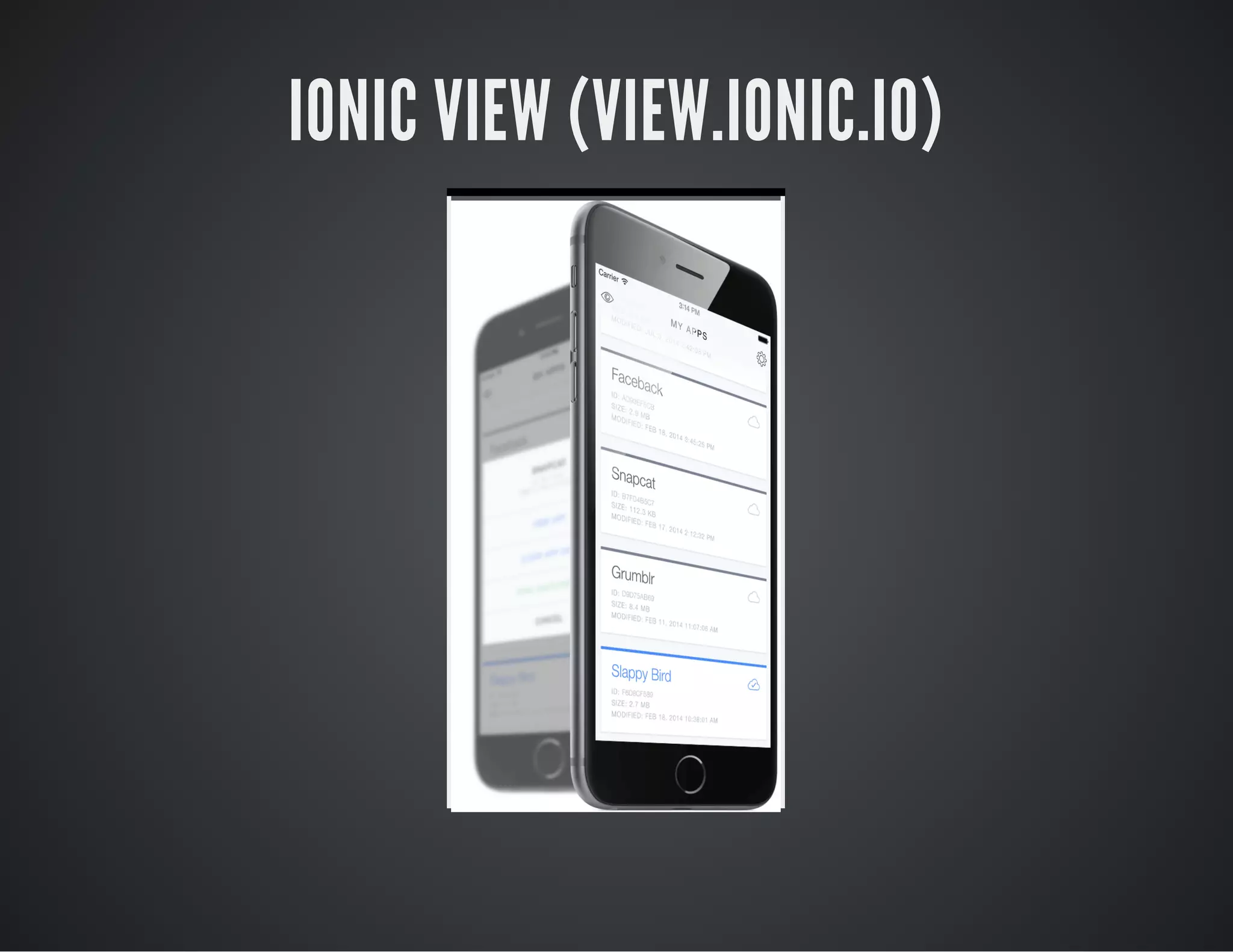 IONIC VIEW (VIEW.IONIC.IO)
 