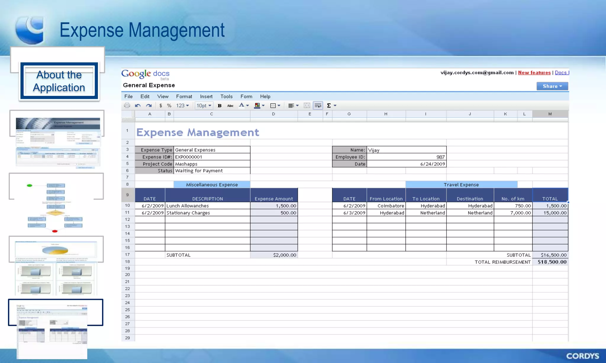 Expense Management

About the
Application
 