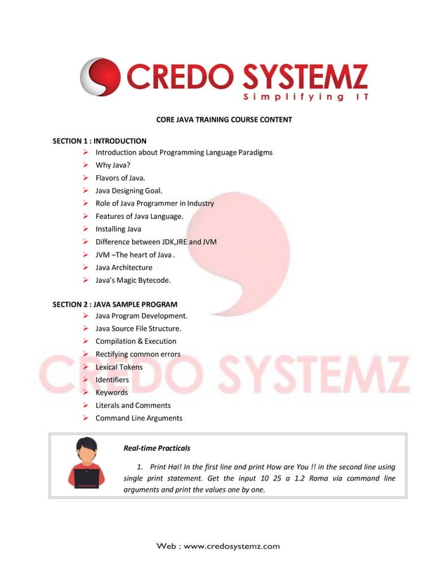 Core java-course-content | PDF