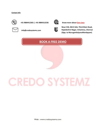 Core java-course-content | PDF