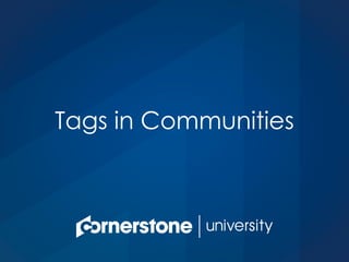 Tags in Communities
 