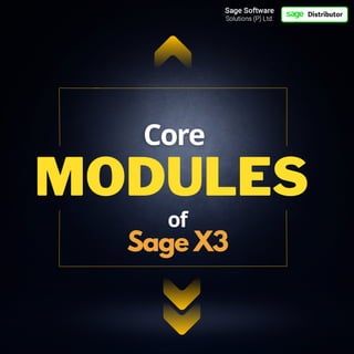 MODULES
of
Sage X3
 