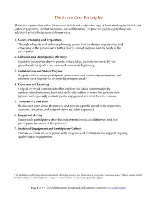 Core Principles for Public Engagement | PDF