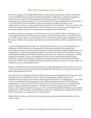 Core Principles for Public Engagement | PDF