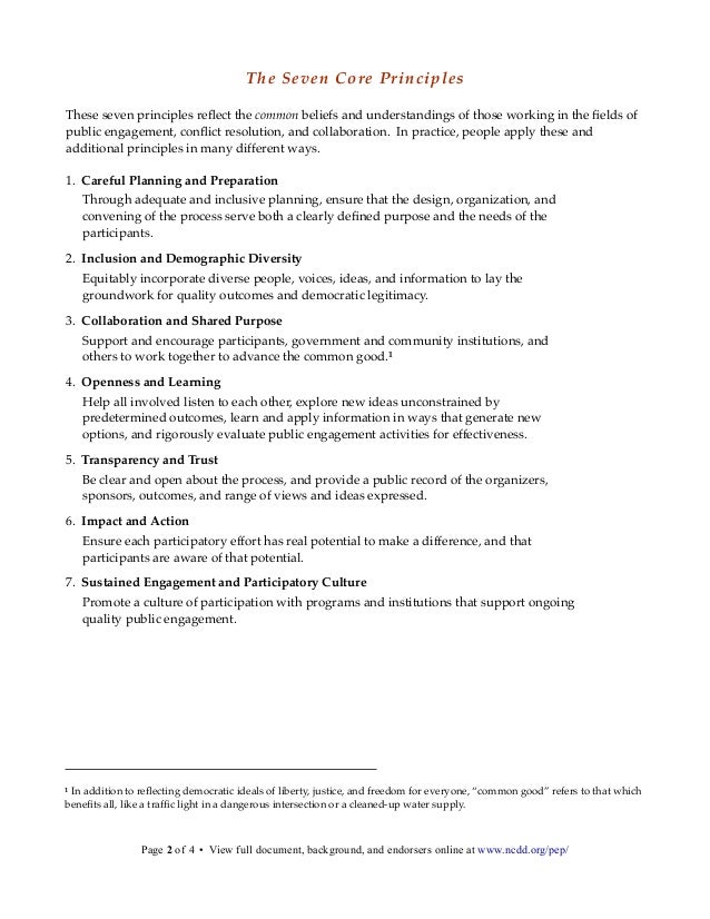 Core Principles for Public Engagement Slide 2