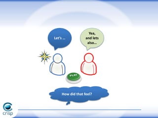 Let’s …
Yea,
and lets
also…
How did that feel?
 