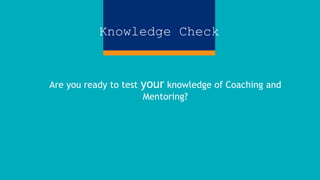 Core Skills: Coaching and Mentoring course | PPTX