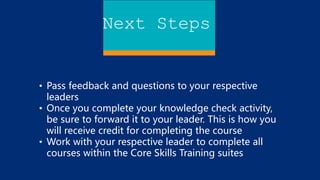 Core Skills: Coaching and Mentoring course | PPTX