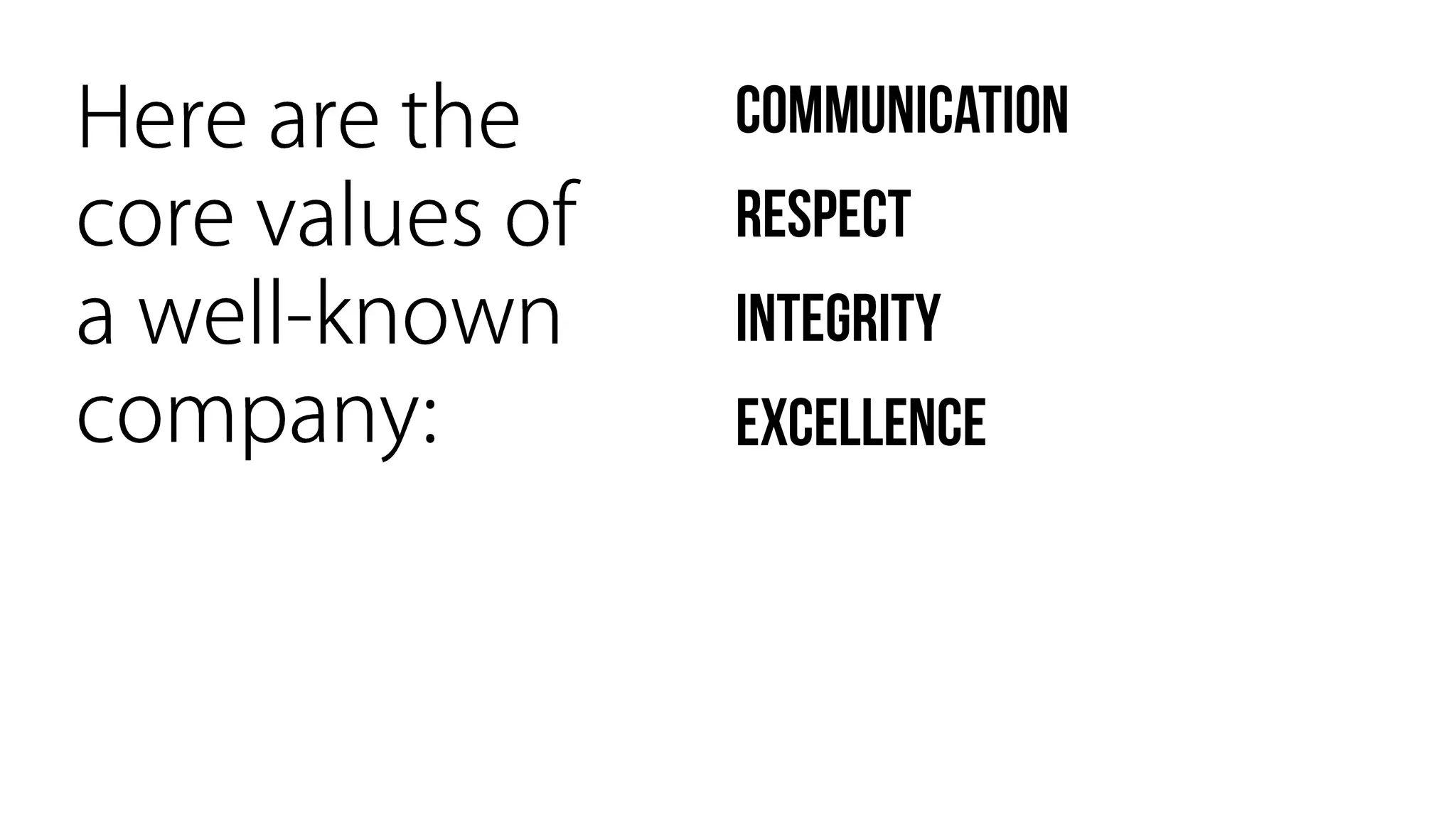 Sine Qua Non: Core Values and Content Strategy