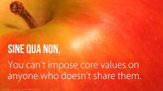 Sine Qua Non: Core Values and Content Strategy