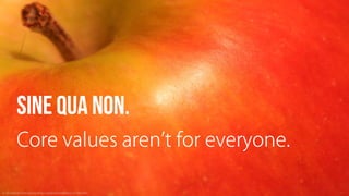 Sine Qua Non: Core Values and Content Strategy