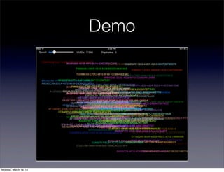 Demo




Monday, March 19, 12
 
