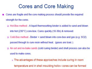 Core and core box making for casting process | PDF