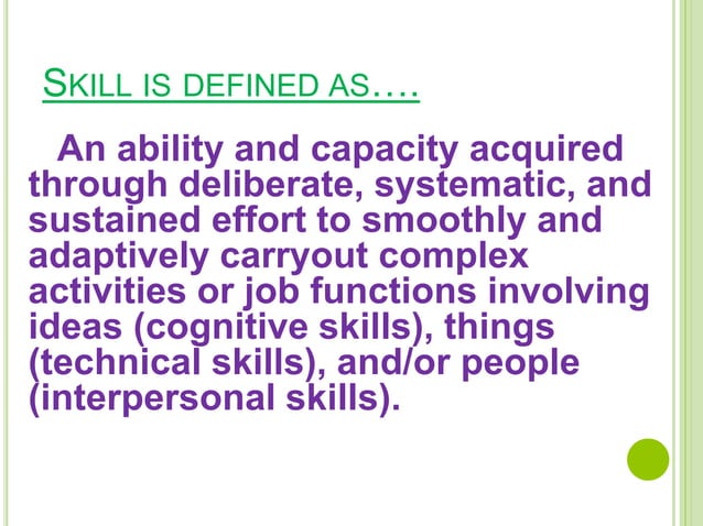 Skill And Its Types PPT skill-and-its-types-ppt