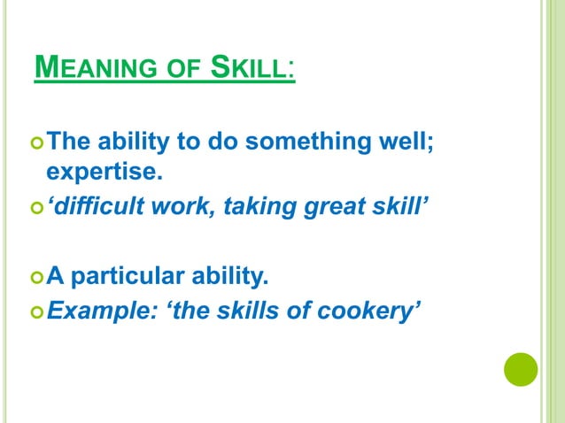 Skill And Its Types PPT skill-and-its-types-ppt