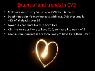 CVD Personal Reflection 
• Do you have a family history of CVD? 
• Are you 55 or above? (hope not!) 
• Are you male or fem...