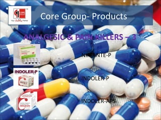 Core Group- Products


         NIMANTE-P


         INDOLER-P


         INDOLER-APS
 
