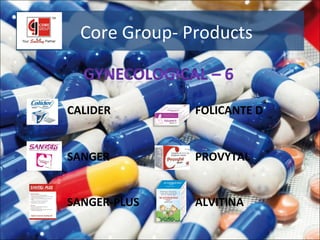 Core Group- Products


CALIDER        FOLICANTE D


SANGER         PROVYTAL


SANGER-PLUS    ALVITINA
 