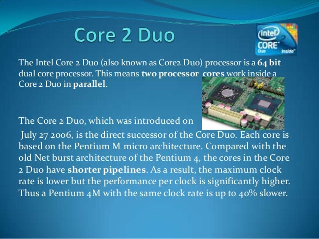 what does core 2 duo mean what does core 2 duo mean