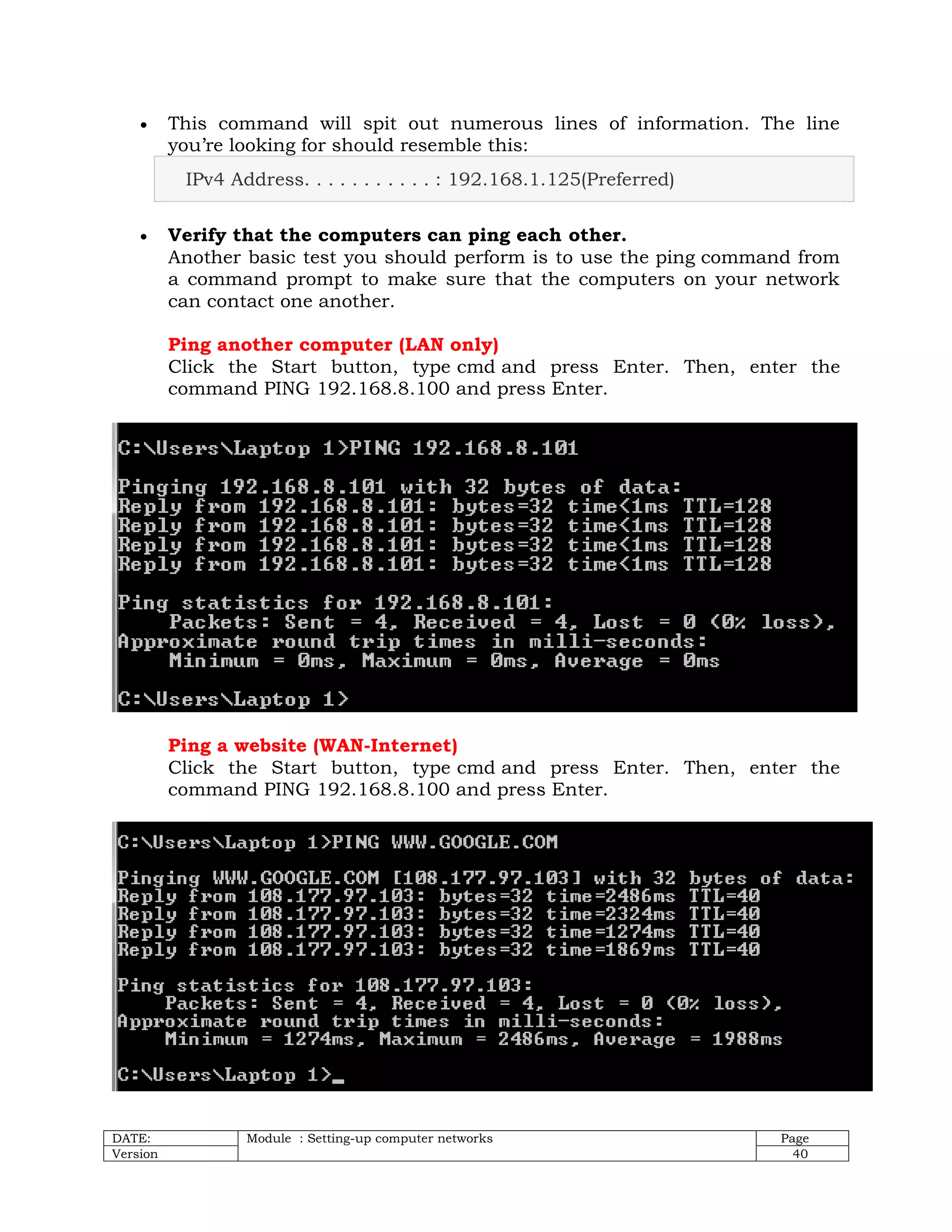 CSS NC II Module : Set-up Computer Networks | PDF