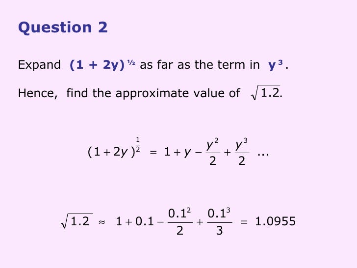 Core 4 Binomial Expansion 1 Core 4 Binomial Expansion 1