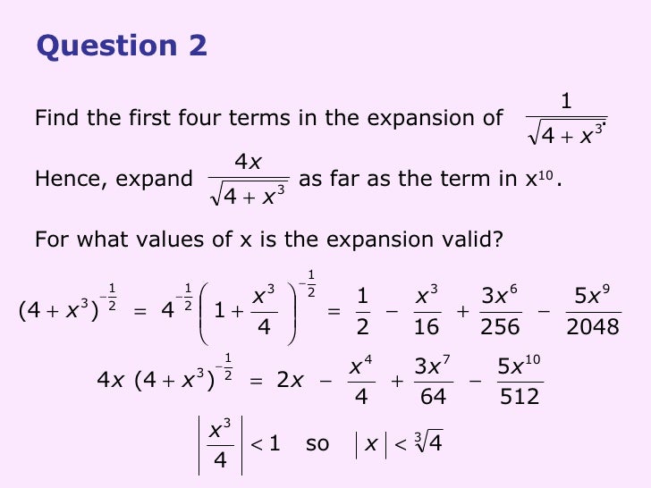 Core 4 Binomial Expansion 2