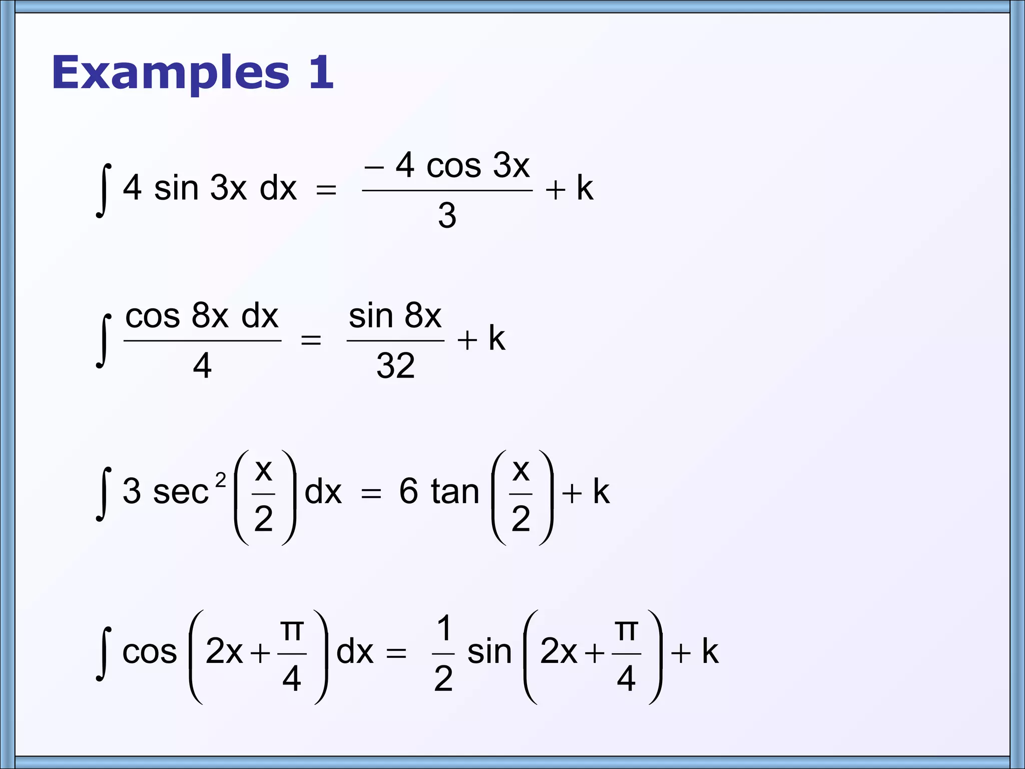 Examples 1 